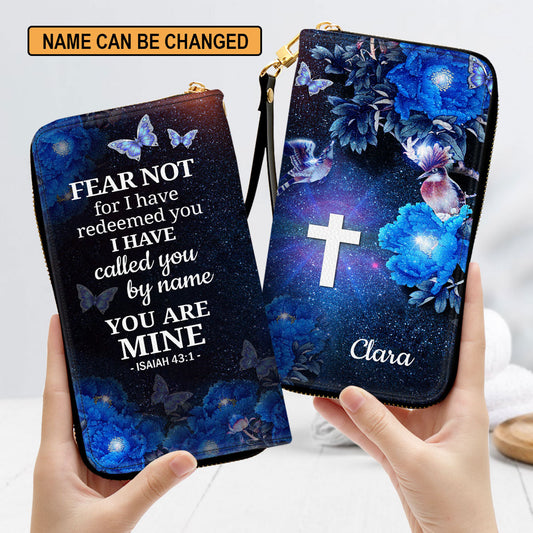 Women Clutch Purse - I Have Called You By Name Isaiah 431 Christian Gift Ideas For Religious Women Personalized Zippered Leather Clutch Purse
