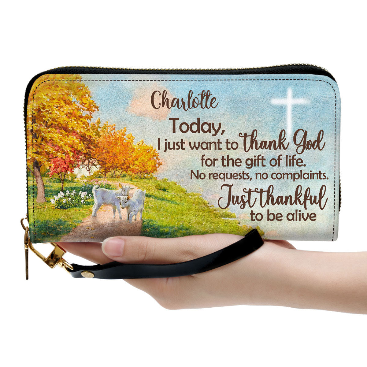Women Clutch Purse - I Just Want To Thank God For The Gift Of Life - Special Personalized Christian Clutch Purse