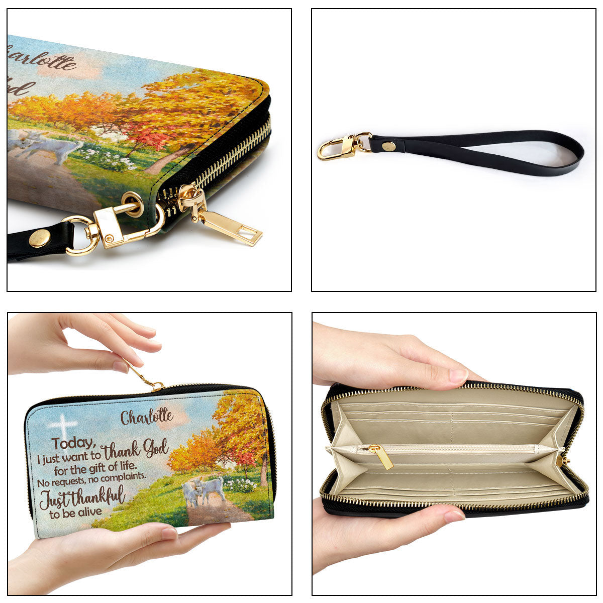 Women Clutch Purse - I Just Want To Thank God For The Gift Of Life - Special Personalized Christian Clutch Purse