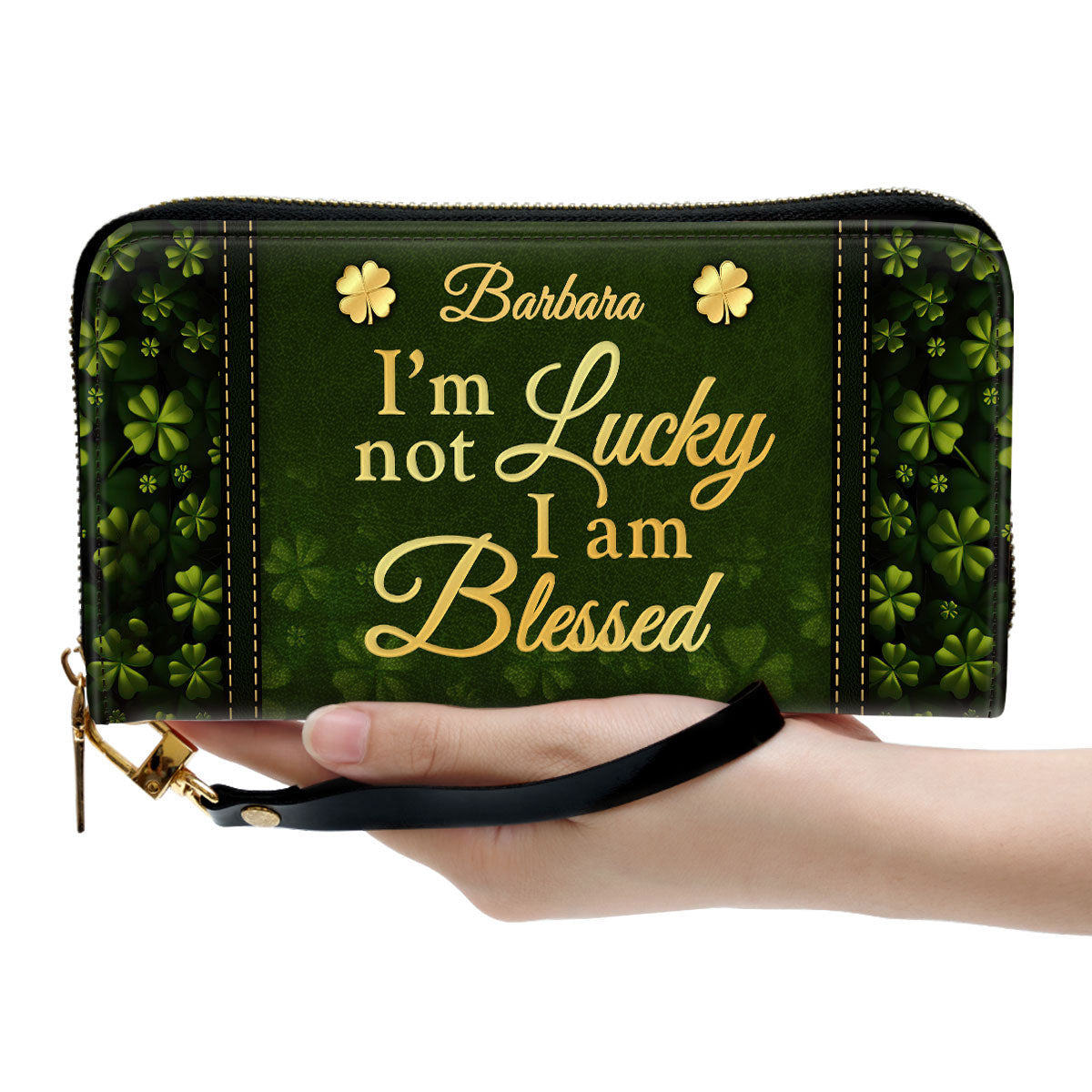 Women Clutch Purse - I‘M Not Lucky I Am Blessed - Lovely Personalized Clutch Purse