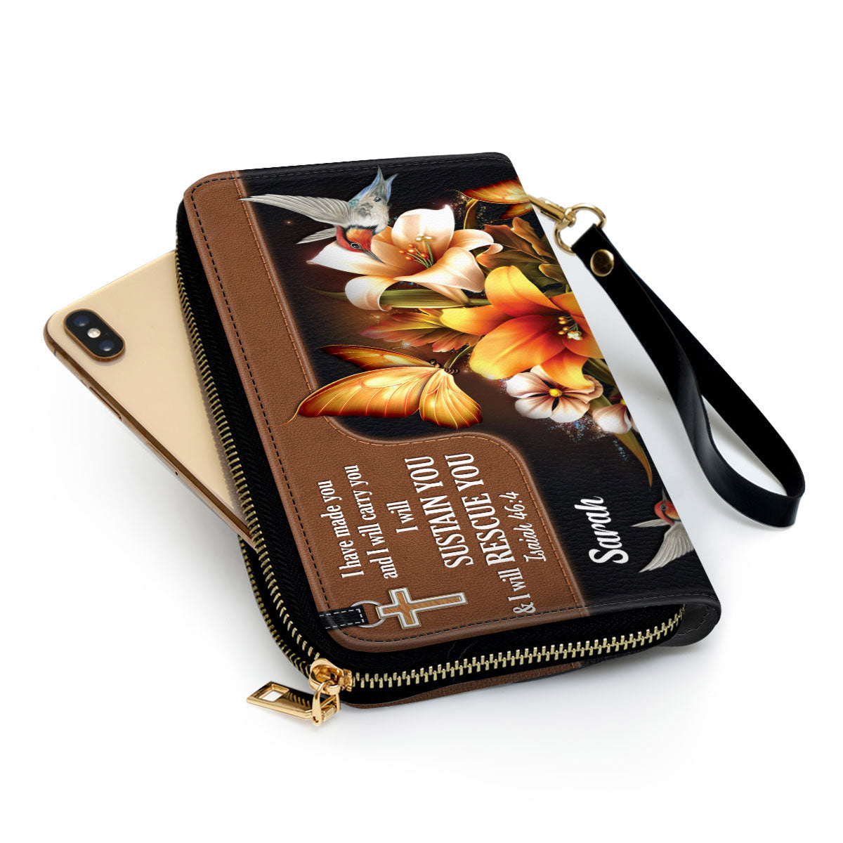 Women Clutch Purse - I Will Sustain You And I Will Rescue You - Pretty Personalized Butterfly Clutch Purse