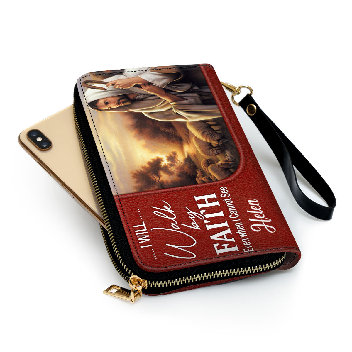 Women Clutch Purse - I Will Walk By Faith Even I Cannot See - Awesome Personalized Christian Clutch Purse
