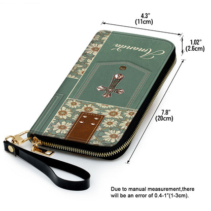 Women Clutch Purse - Jeremiah 177 Blessed Is The One Who Trusts In The Lord - Personalized Leather Clutch Purse - Christan Gifts For Women