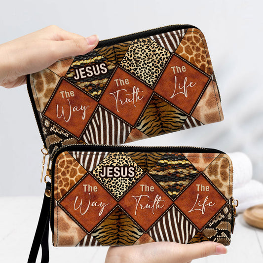 Women Clutch Purse - Jesus The Way, The Truth, The Life - Unique Christian Clutch Purse