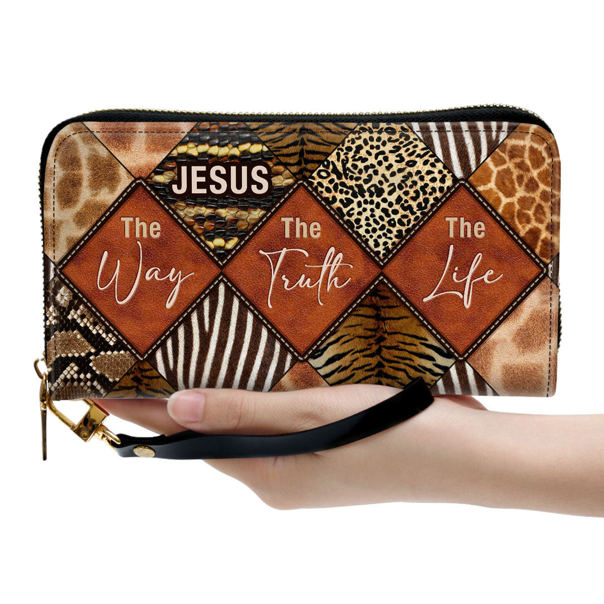 Women Clutch Purse - Jesus The Way, The Truth, The Life - Unique Christian Clutch Purse