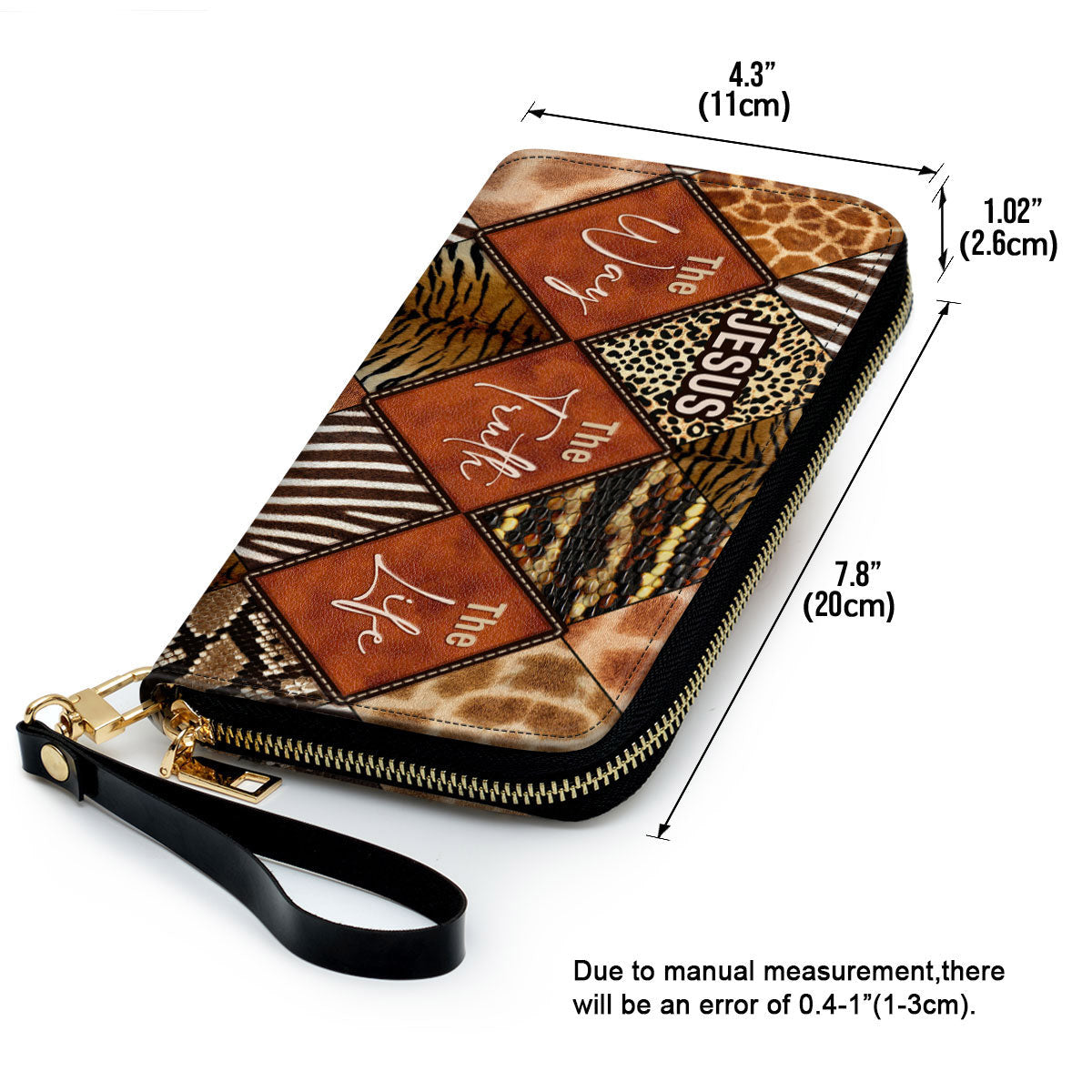 Women Clutch Purse - Jesus The Way, The Truth, The Life - Unique Christian Clutch Purse