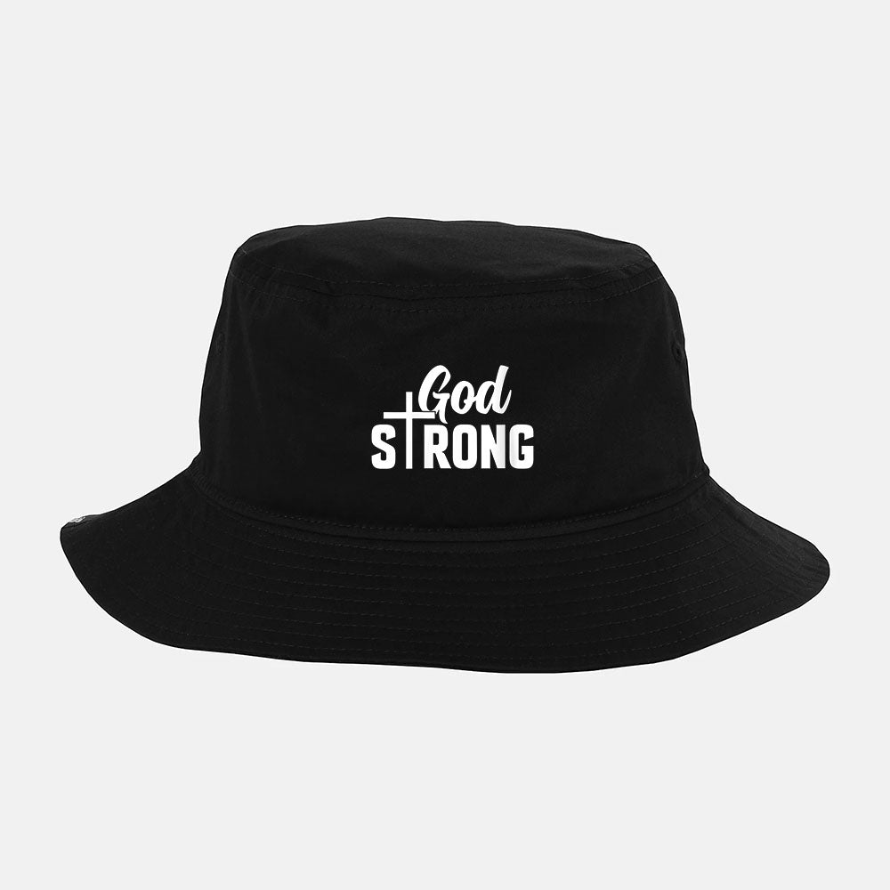 Womens God Strong, Faith Over Fear, Religious Christian, Jesus Bucket Hat