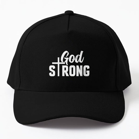 Womens God Strong, Faith Over Fear, Religious Christian, Jesus Cap