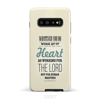 Working for the Lord Colossians 323 Phone Case - Bible Verse IPhone & Samsung Cases