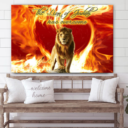 Worship Flag The Lion Of Judah - Canvas Picture - Jesus Canvas Pictures - Christian Wall Art