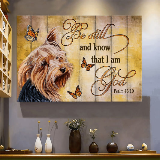 Yorkshire Terrier - Be Still And Know That I Am God - Dog Landscape Canvas Prints - Canvas Decor Ideas