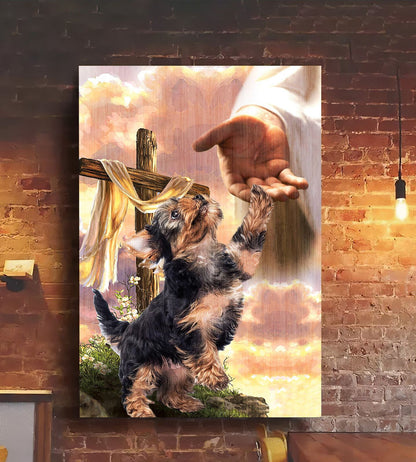 Yorkshire Terrier God Hand Canvas - Canvas Decor Ideas