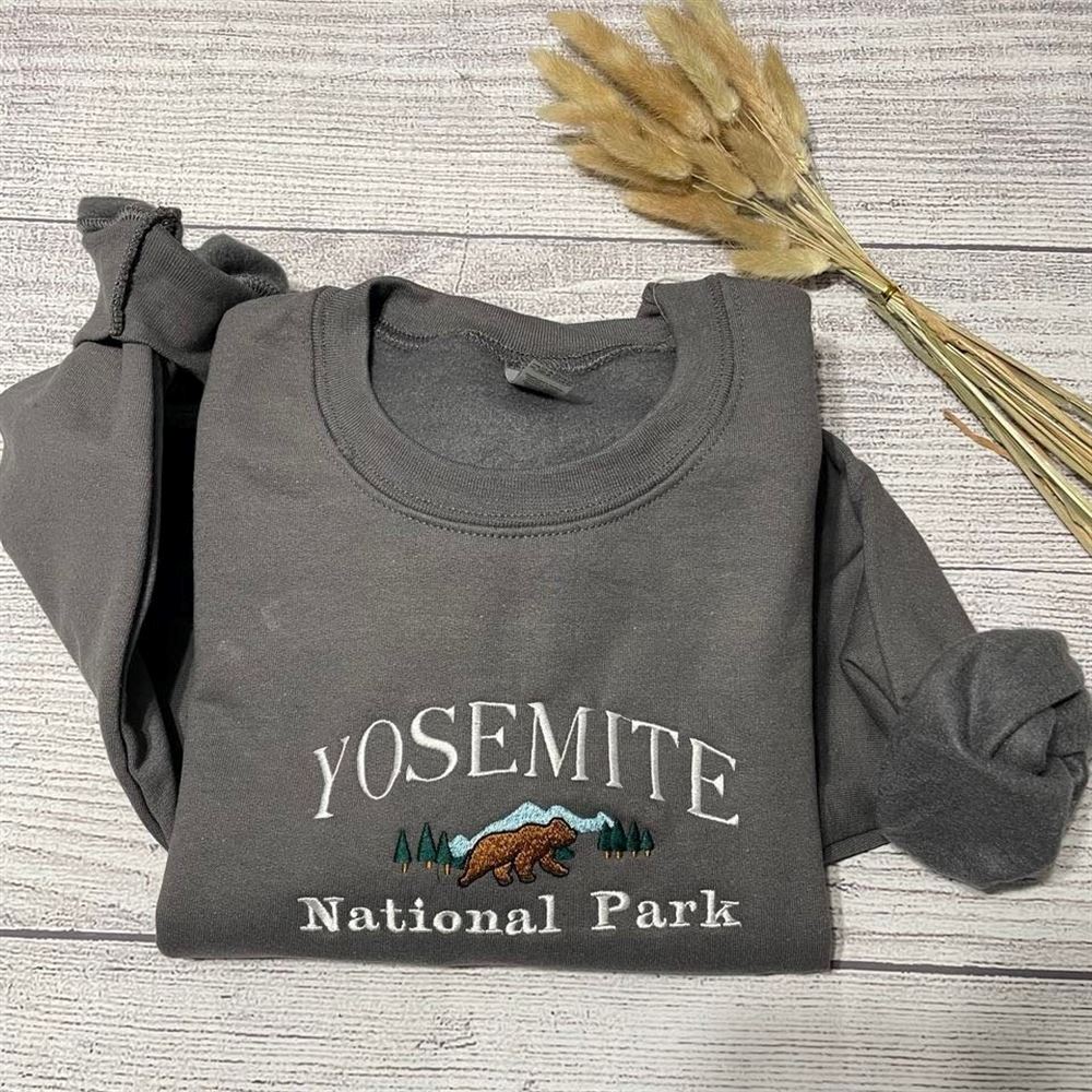 Yosemite National Parkembroidered Sweatshirt, Women's Embroidered Sweatshirts
