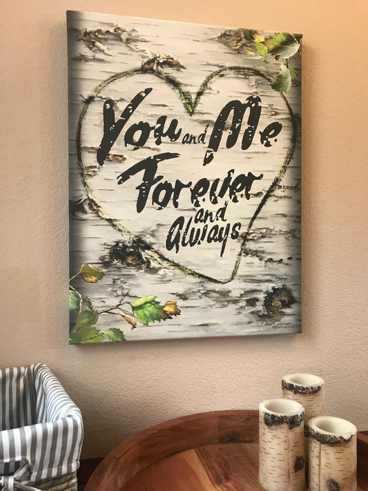 You And Me Forever Canvas Wall Art - Christian Wall Decor - Religious Gift