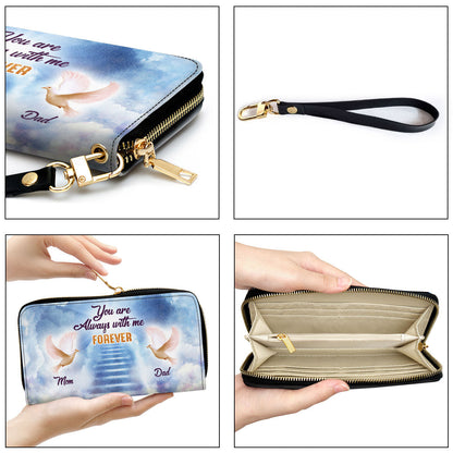 You Are Always With Me Forever Memorial Clutch Purse For Women - Personalized Name - Christian Gifts For Women
