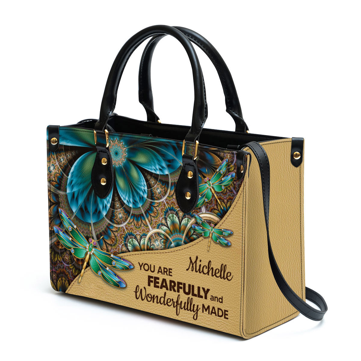 You Are Fearfully And Wonderfully Made Personalized Leather Handbag Christ Gifts For Religious Women