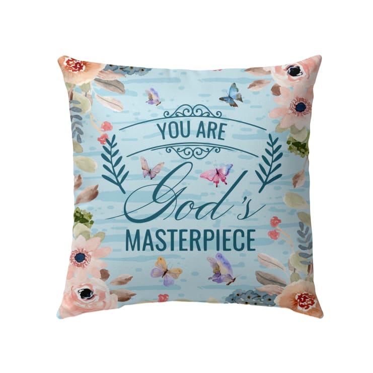 You Are God's Masterpiece Christian Pillow