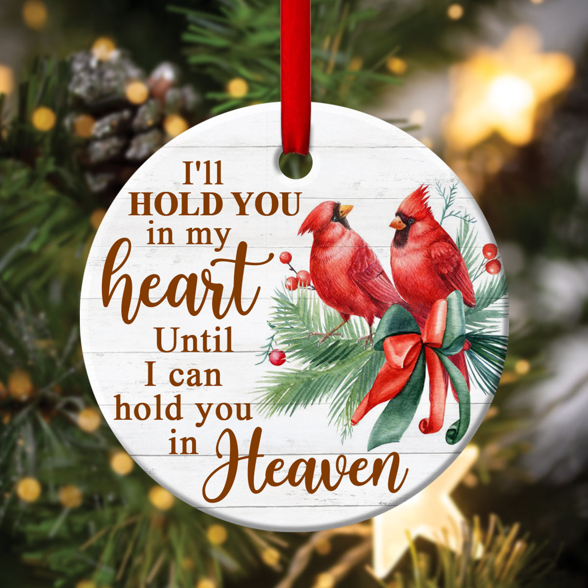 You Are In Jesus's Heart - Meaningful Ceramic Circle Ornament - Christmas Decor - Funny Ornament