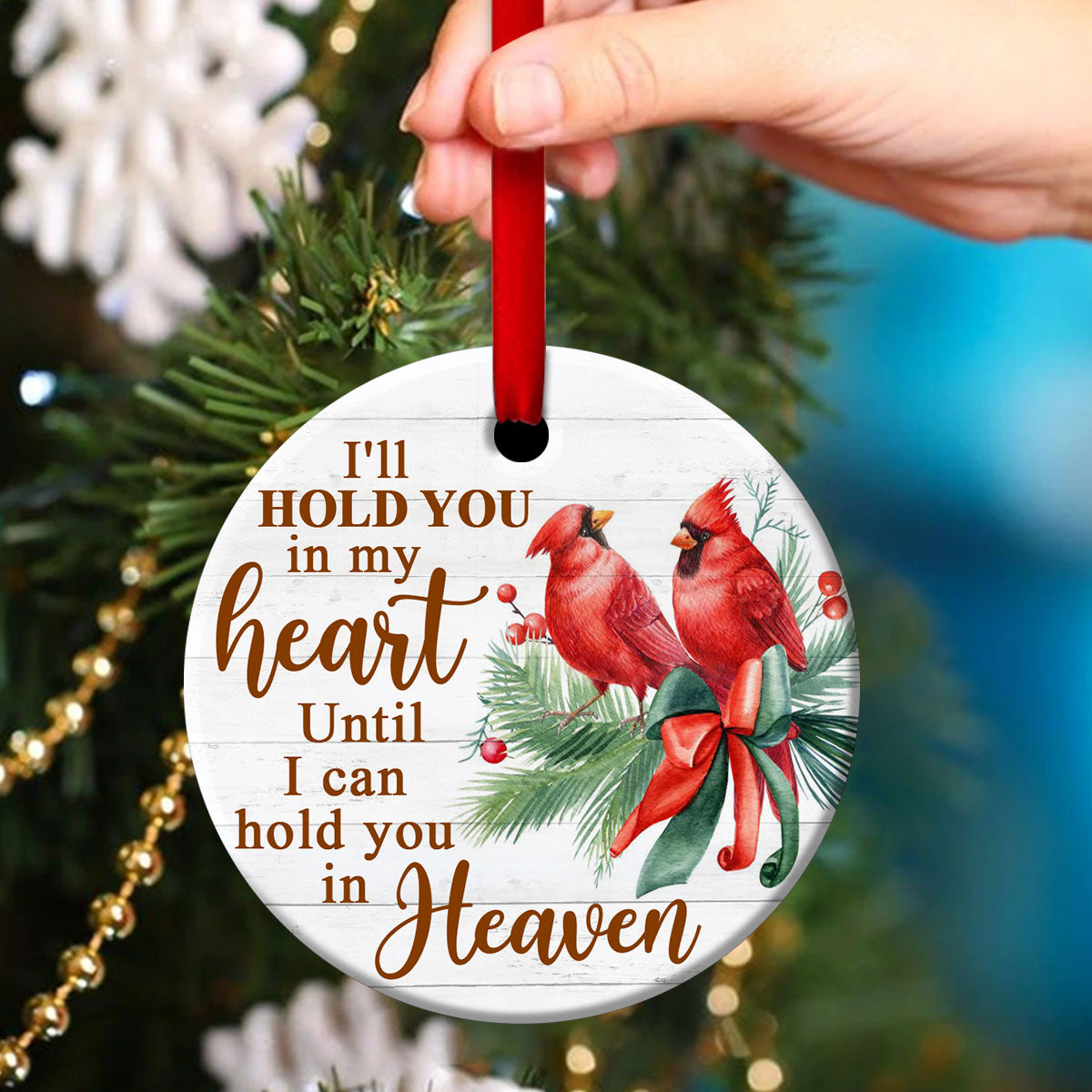 You Are In Jesus's Heart - Meaningful Ceramic Circle Ornament - Christmas Decor - Funny Ornament