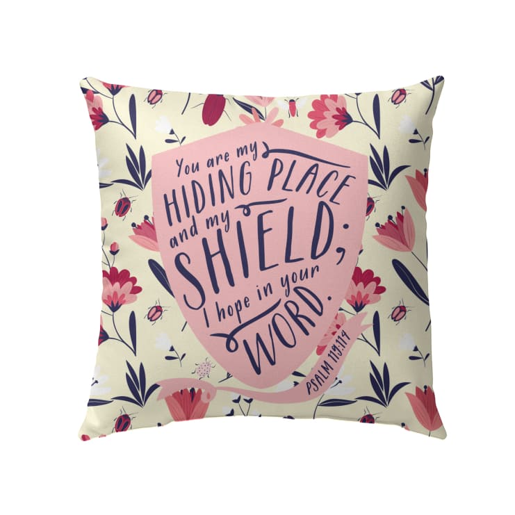 You Are My Hiding Place Psalm 119114 Bible Verse Pillow