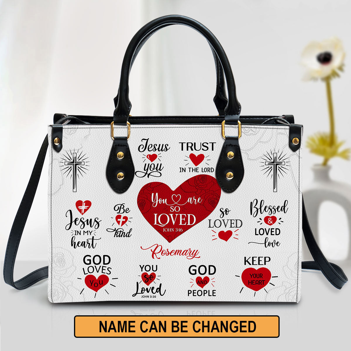 You Are So Loved Personalized Leather Bag - Romantic Religious Gifts For Christian Women