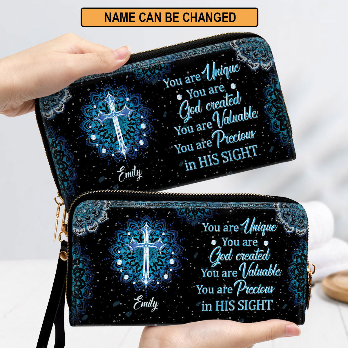 You Are Valuable Awesome Clutch Purse For Women - Personalized Name - Christian Gifts For Women