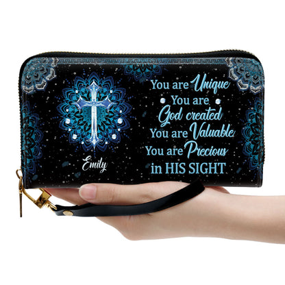 You Are Valuable Awesome Clutch Purse For Women - Personalized Name - Christian Gifts For Women
