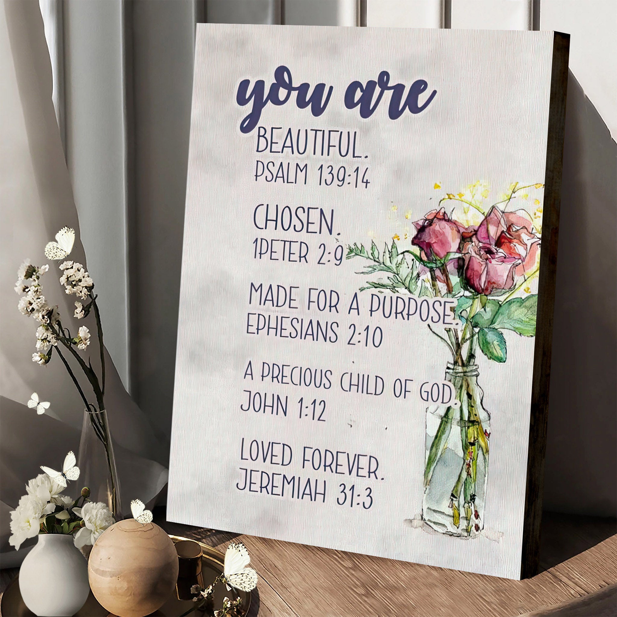 You Are Who God Says Canvas Print Bible Verse Wall Art - Religious Pos ...