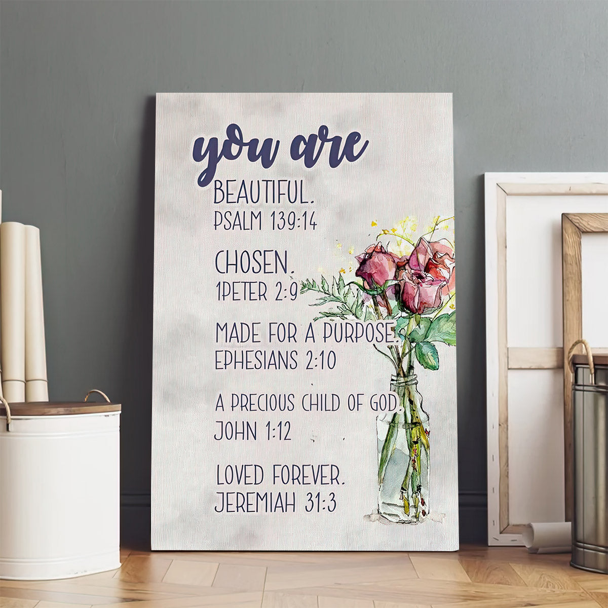 You Are Who God Says Canvas Print Bible Verse Wall Art - Religious Poster