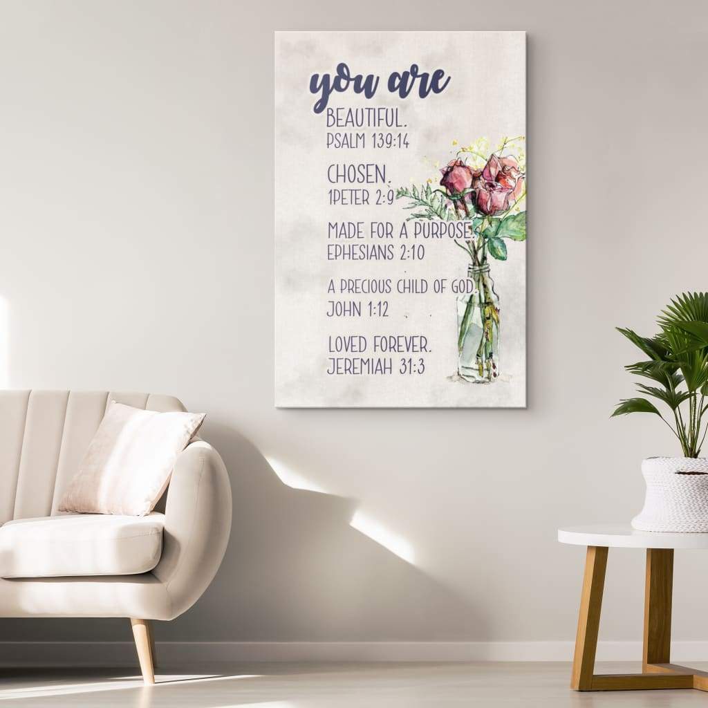 You Are Who God Says You Are Bible Verse Canvas Art - Bible Verse Canvas - Scripture Wall Art