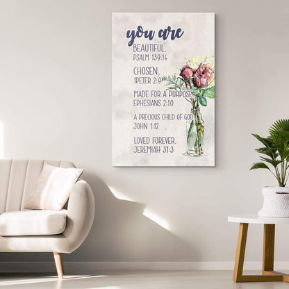 You Are Who God Says You Are Bible Verse Canvas Art - Bible Verse Canvas - Scripture Wall Art