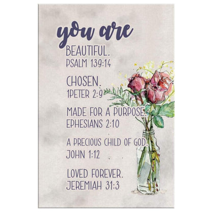 You Are Who God Says You Are Bible Verse Canvas Art - Bible Verse Canvas - Scripture Wall Art