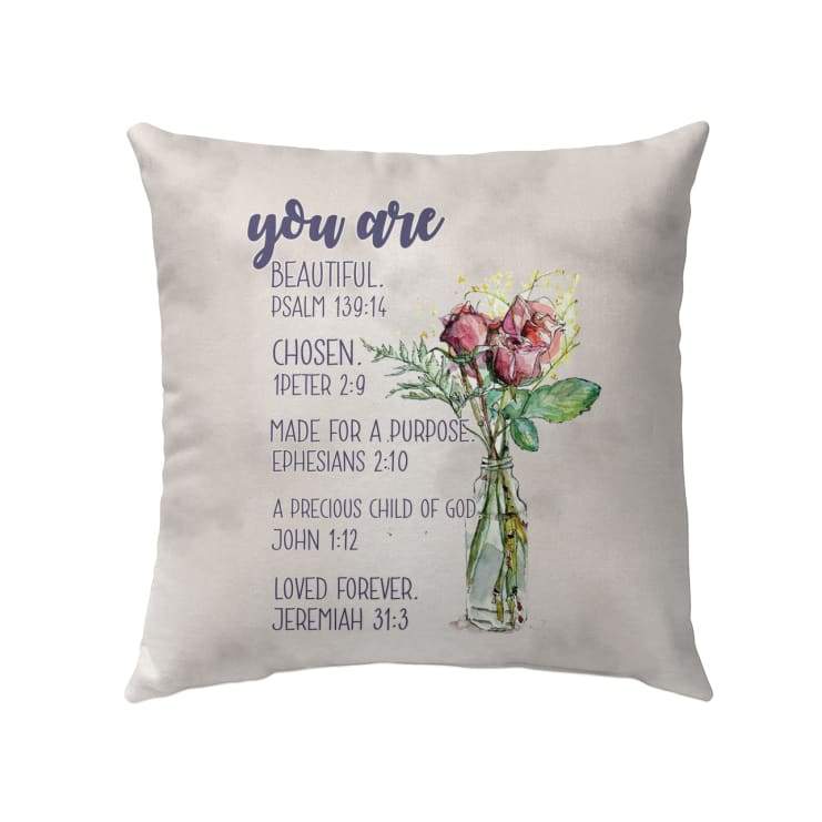 You Are Who God Says You Are Bible Verse Throw Pillow