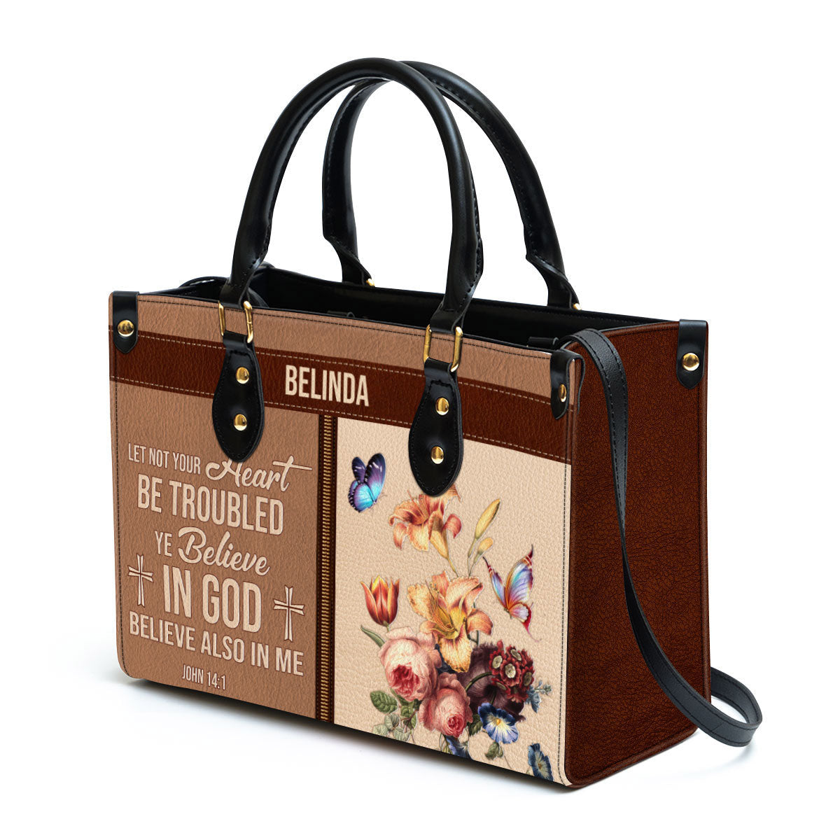You Believe In God Beautiful Personalized Leather Bag For Women - Religious Gifts For Women