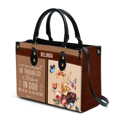 You Believe In God Beautiful Personalized Leather Bag For Women - Religious Gifts For Women