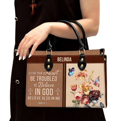 You Believe In God Beautiful Personalized Leather Bag For Women - Religious Gifts For Women
