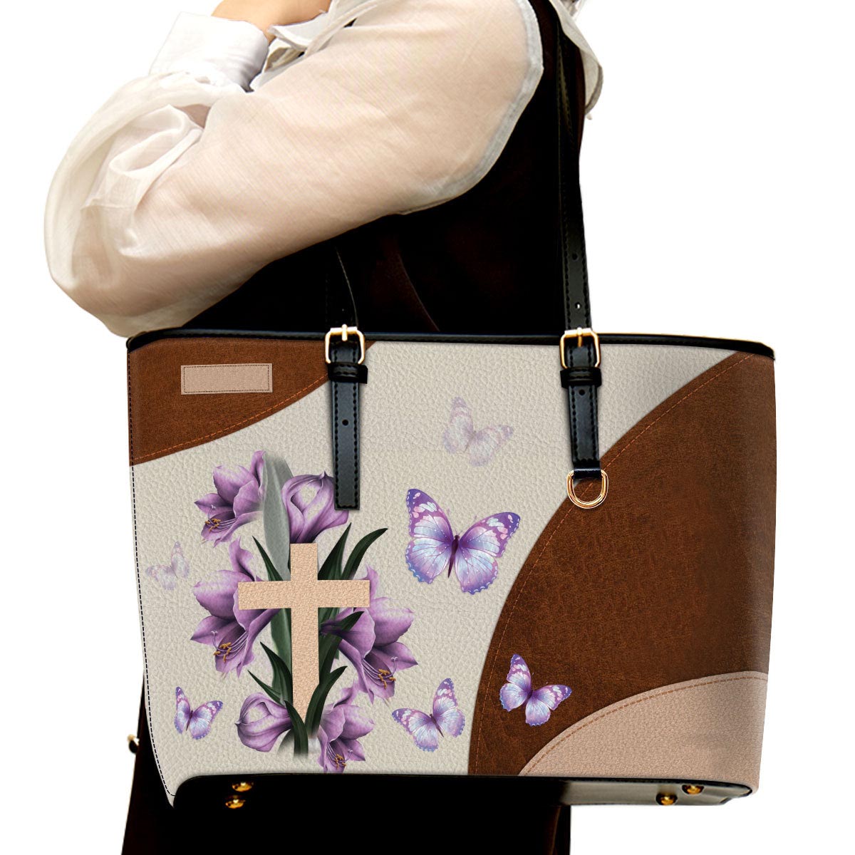 You Can Count On God Personalized Pu Leather Tote Bag For Women - Mom Gifts For Mothers Day