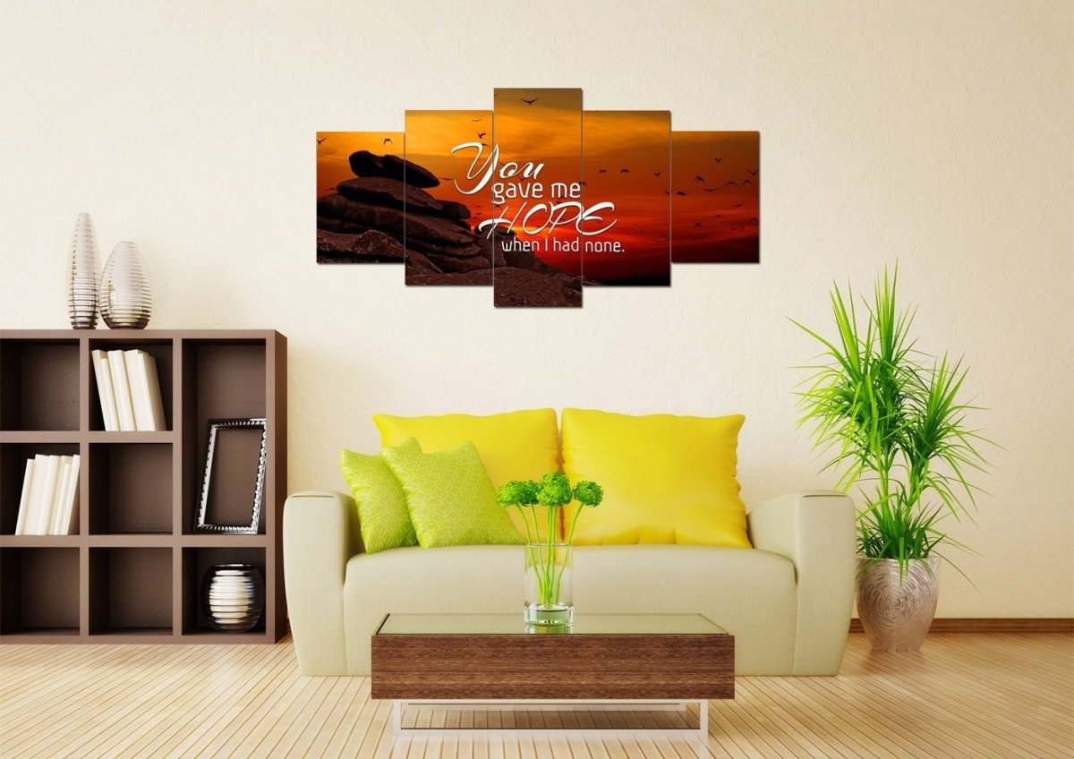 You Gave Me Hope When I Had None Canvas Wall Art Print - Christian Canvas Wall Art