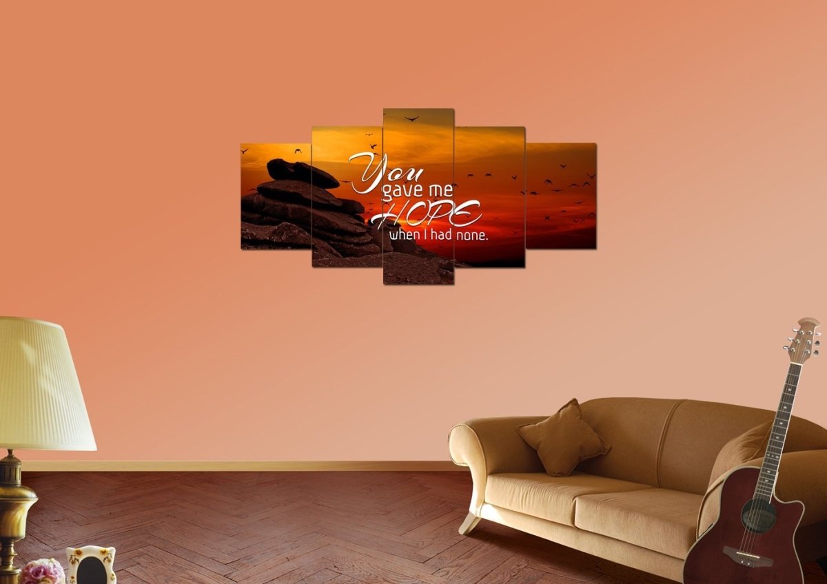 You Gave Me Hope When I Had None Canvas Wall Art Print - Christian Canvas Wall Art