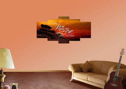 You Gave Me Hope When I Had None Canvas Wall Art Print - Christian Canvas Wall Art