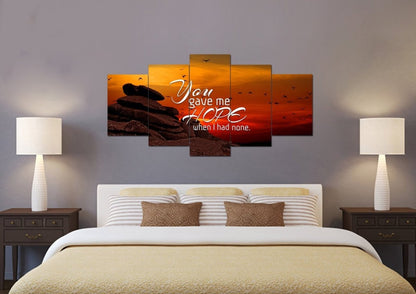 You Gave Me Hope When I Had None Canvas Wall Art Print - Christian Canvas Wall Art