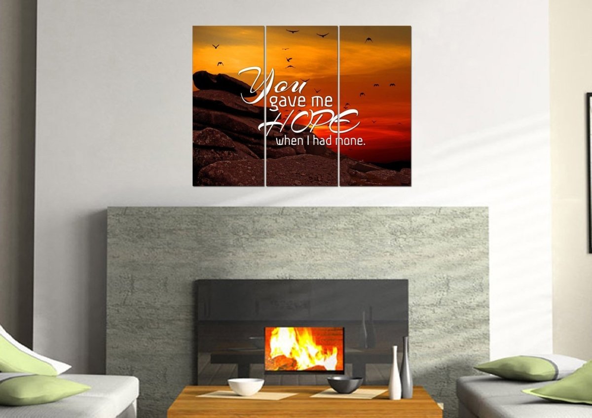 You Gave Me Hope When I Had None Canvas Wall Art Print - Christian Canvas Wall Art