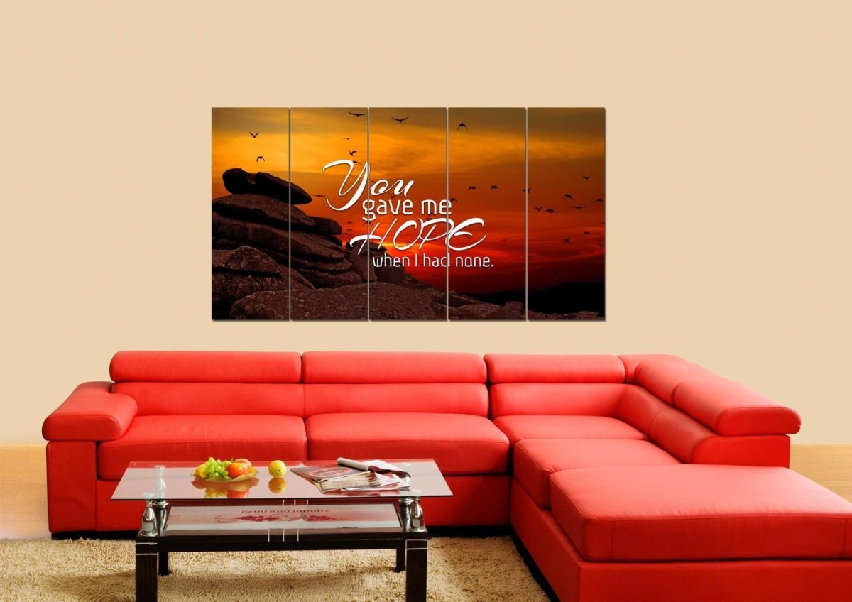 You Gave Me Hope When I Had None Canvas Wall Art Print - Christian Canvas Wall Art