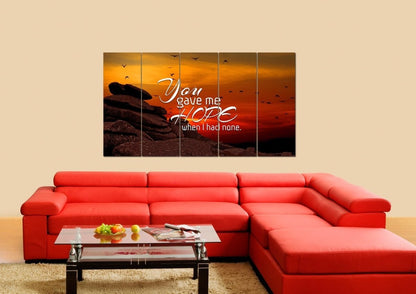 You Gave Me Hope When I Had None Canvas Wall Art Print - Christian Canvas Wall Art