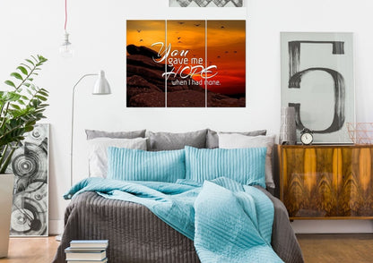 You Gave Me Hope When I Had None Canvas Wall Art Print - Christian Canvas Wall Art