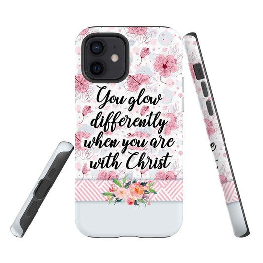 You Glow Differently When You Are With Christ Christian Phone Case - Inspirational Bible Scripture iPhone Cases