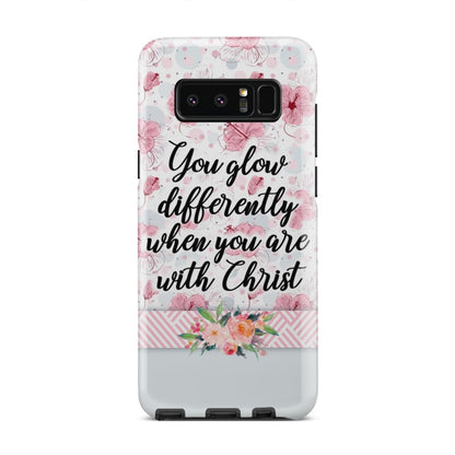 You Glow Differently When You Are With Christ Christian Phone Case - Inspirational Bible Scripture iPhone Cases