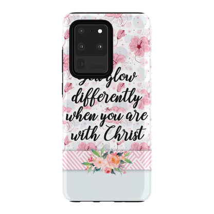 You Glow Differently When You Are With Christ Christian Phone Case - Inspirational Bible Scripture iPhone Cases