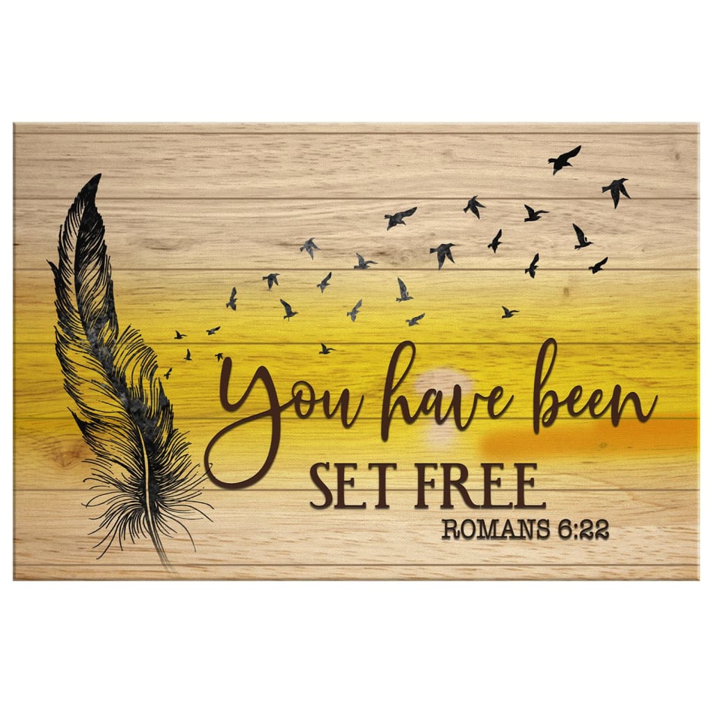 You Have Been Set Free Romans 622 Canvas Wall Art - Christian Canvas - Faith Canvas