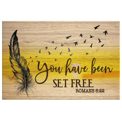 You Have Been Set Free Romans 622 Canvas Wall Art - Christian Canvas - Faith Canvas
